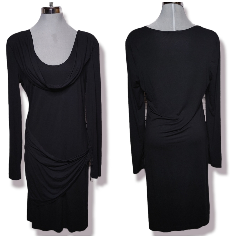 THEORY drape tie waist Jersey dress size M